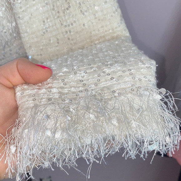 English Factory White Textured Blazer - Picture 8 of 12